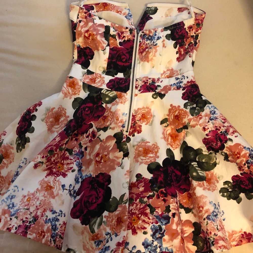 Floral Strapless Mini Dress
